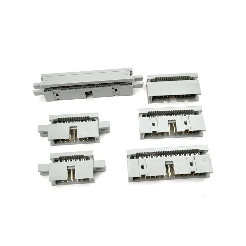 5 sztuk 2.54MM IDC typ Box Header męskie nagłówki 10/14/16/18/20/30/34/40/50 złącze PIN do kabla płaskiego o skoku 1.27mm
