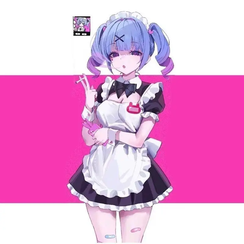 Cute Bubble Sleeve Dress Rabbit Hole Maid Uniform Cosplay Clothing Miku Anime Female Costume Fashionable Set Student Uniform