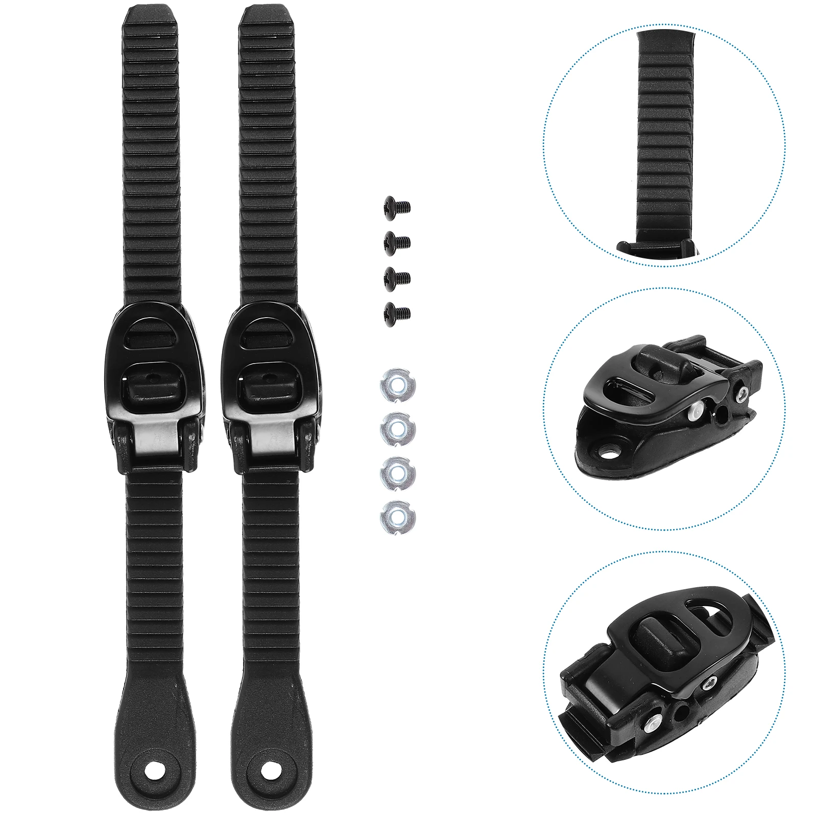 2 Sets of Roller Skating Straps Fixing Buckle Straps Skate Universal Buckle Straps Roller Fixing Skate Hoverboards Accessories