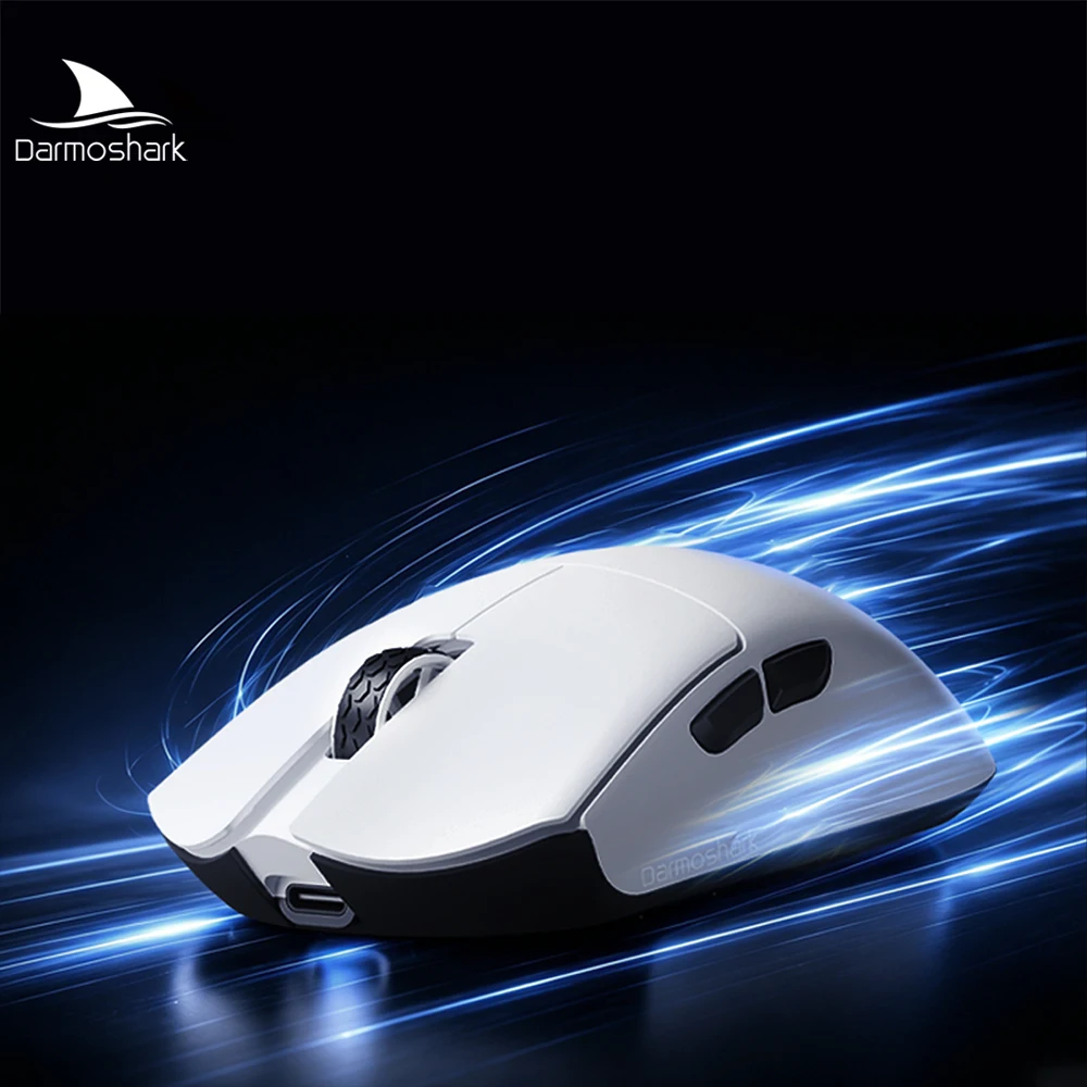 Darmoshark Wireless Gaming Mouse PAW3950 30K Dual 8K 500mah Battery 58g Office Game Mouse Web Drive 2.4G /BT/Wired Tri-Mode