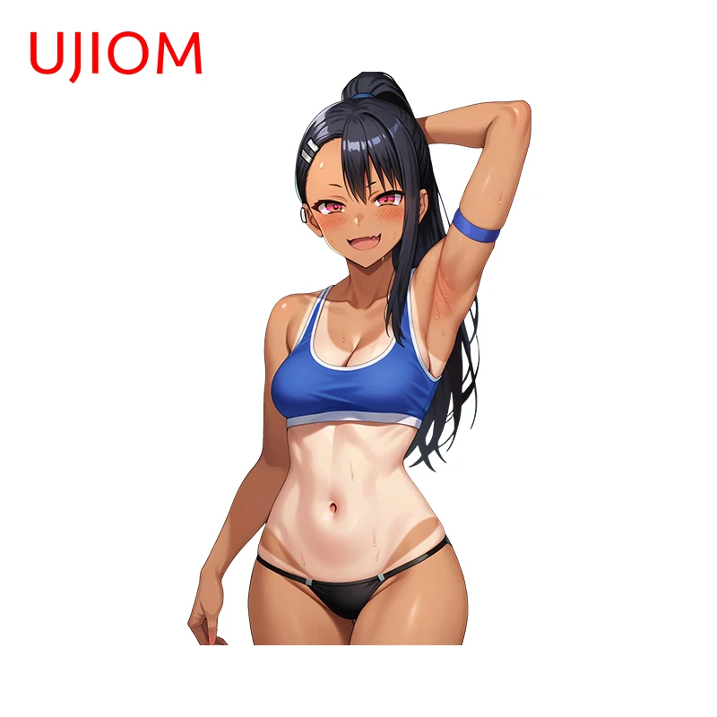 UJIOM 13cm X 5.7cm Seductive Nagatoro Cartoon Helluva Boss Wall Stickers Tile Vestibule Decal Personality Home Decor Chambre