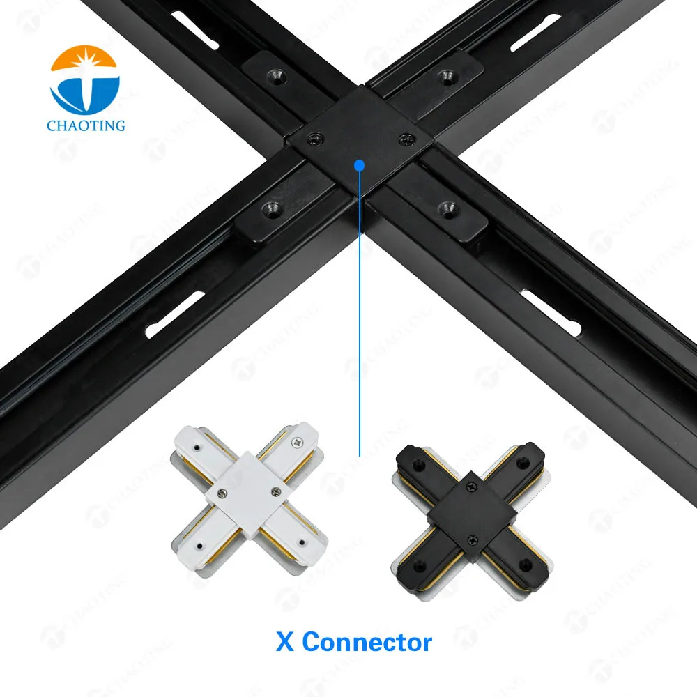 

LED Track Light Accessories 2 Wires Aluminum Linear Decorative Light Rail Track 2 Wire Track Rail