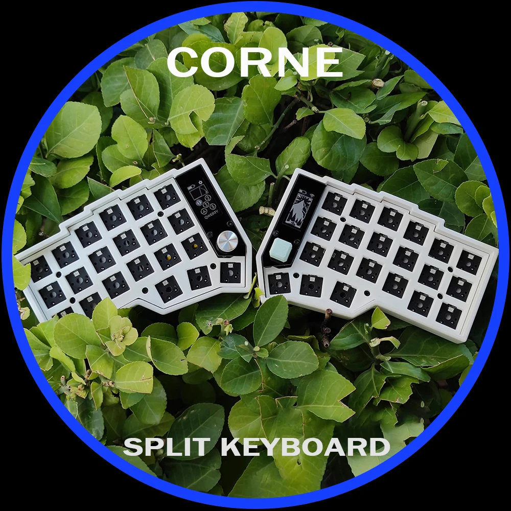 New Corne Split Keyboard Kit Wireless Keyboard E-Ink Screen Rgb Hot Swap Customize Kit For Zmk No Switch Keycap Split Keyboard