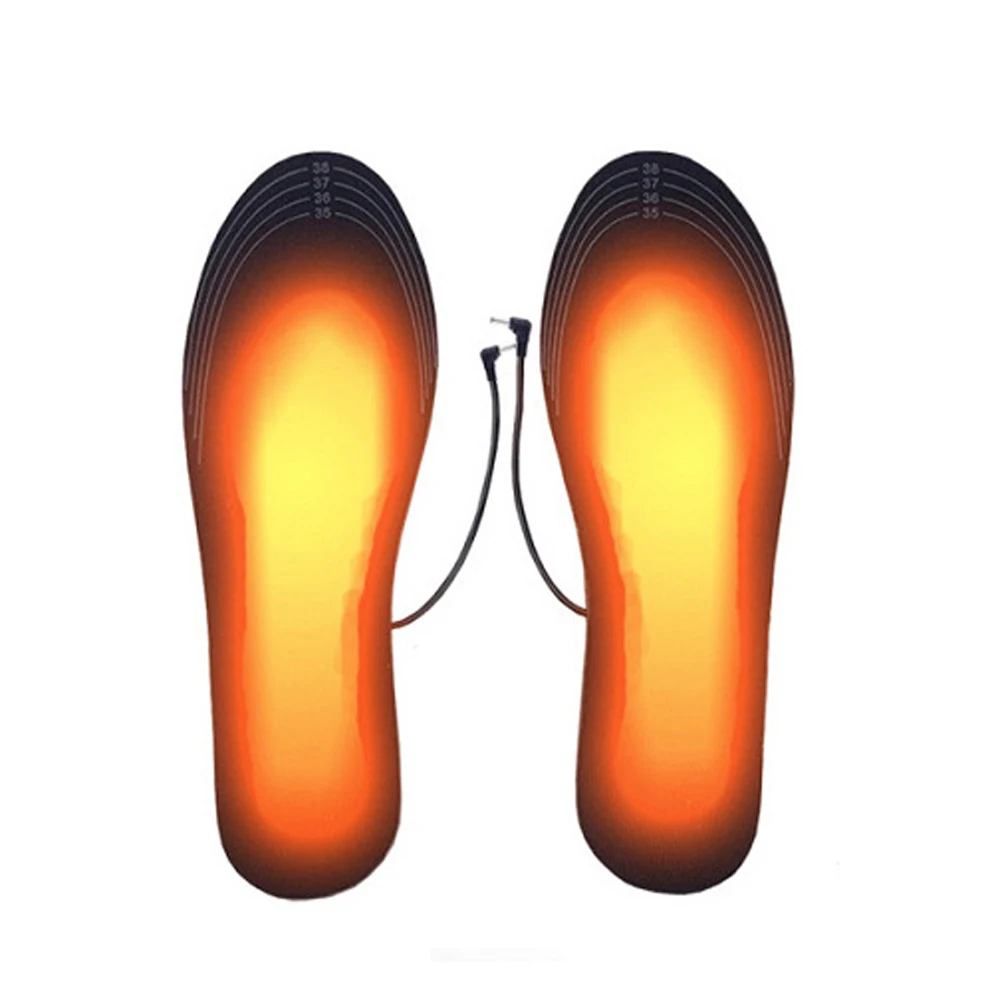 

USB Heated Shoe Insoles, Black, EVA Material, 40-50℃ Temperature, 5V2A Input Voltage, Size 35-45 European, 1 Pair, with USB