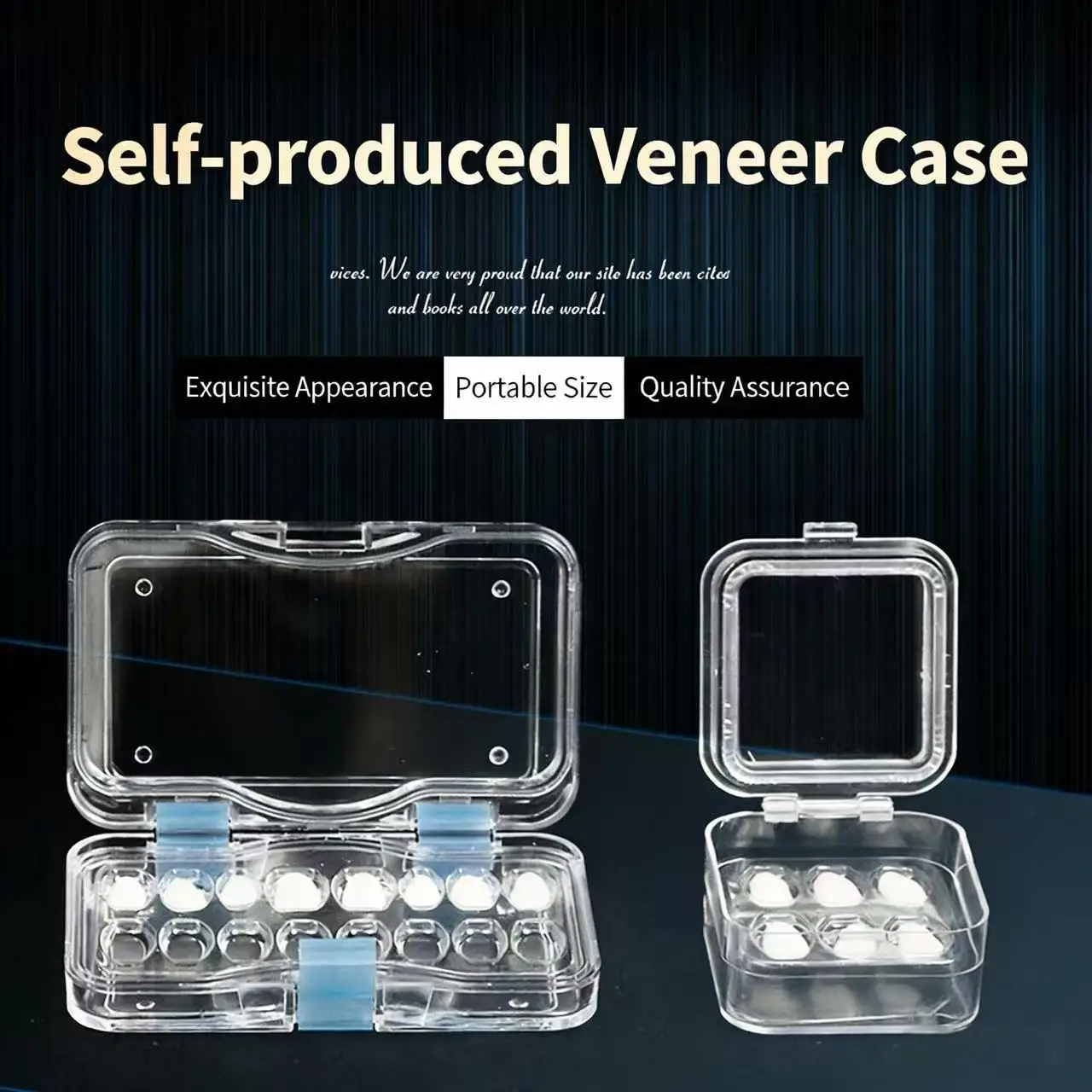 JNSUR Dental Clear Membrane Box Retainer CaseVeneer Box with Membrane Transparent Perforated Denture Storage Box Dentures Box