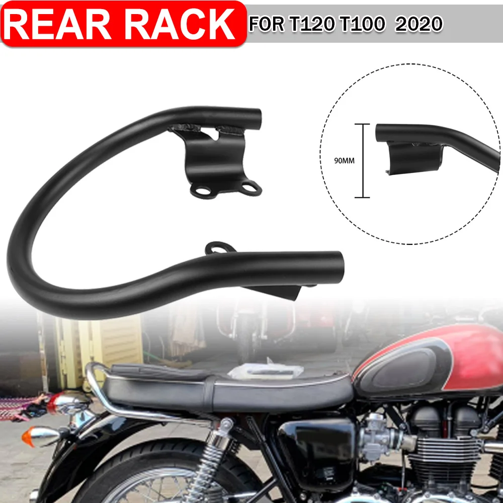 

Motorcycle 90MM Height Tail Rack Support Shelf Handle Grab Bar Passenger Rear Armrest Bracket For T100 T120 Street Scramble 900