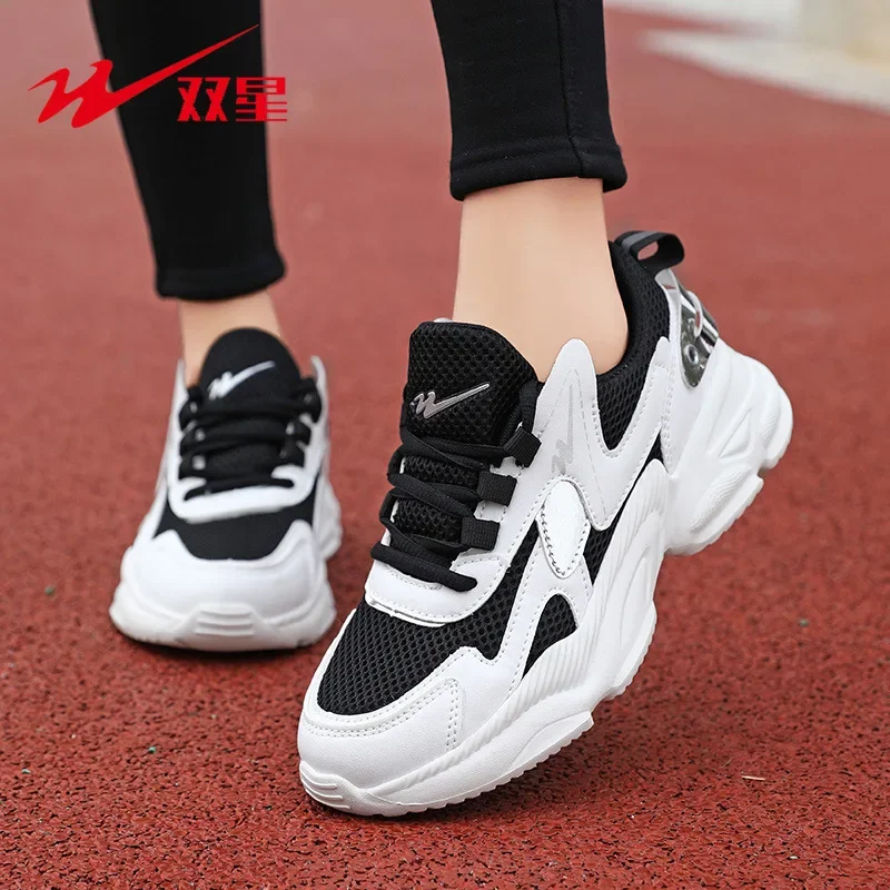 

New Women Casual Sneakers Mesh Breathable Soft Sole Lace Up Fashion Outdoor Walking Flat Shoes All Season Comfort Daily Female