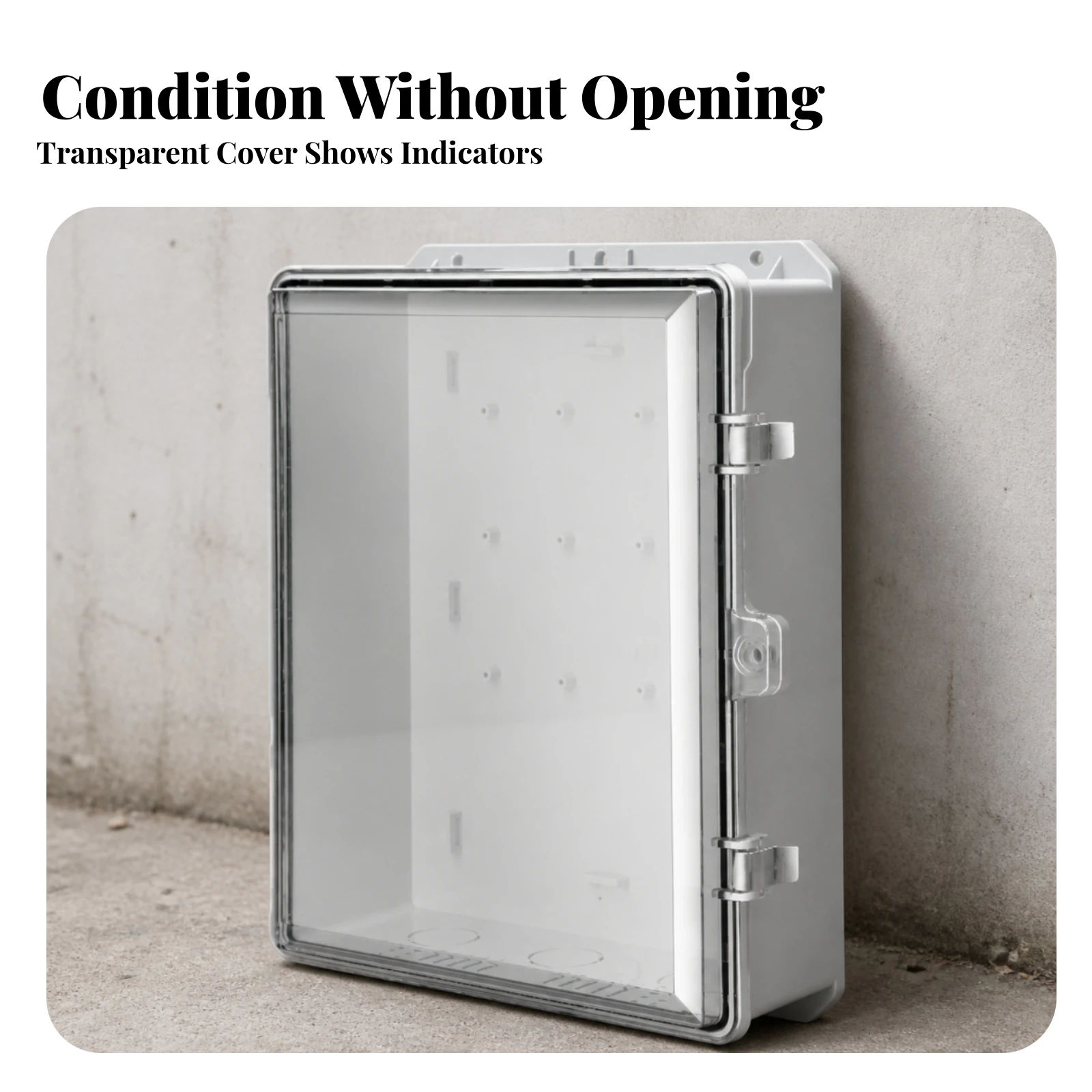 Enclosure Clear Enclosure Box with Transparent Cover Junction Box with Hinged Lid Secure for Electricians, Electrical Wiring