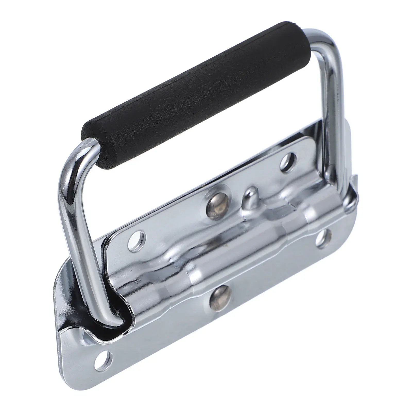 Heavy Duty Iron Folding Toolbox Handle Chrome Plated Rust Resistant Stainless Steel Carry Handle for Toolboxes Chest Boxes