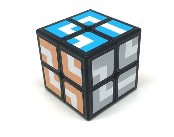 OS Cube di Ilya Osipov (corpo nero e adesivi labirinto a 6 colori)