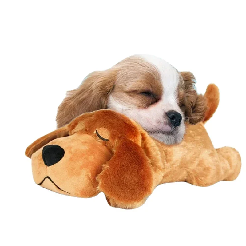 

Pet Heartbeat Puppy Behavioral Training Dog Plush Pet Comfortable Snuggle Anxiety Relief Sleep Aid Doll Durable Drop ship