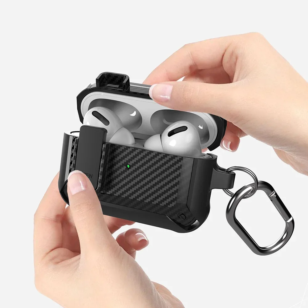 

The Airpods4 generation applies the Apple earphone case protection case carbon fiber clip Airpods pro2 case