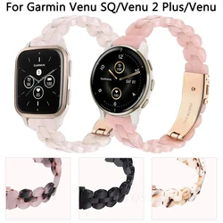 New 20mm women's watches strap For Garmin Venu SQ 2 Plus 2Plus Watchband For Vivoactive 3 HR Forerunner 245 55 Resin Bracelet