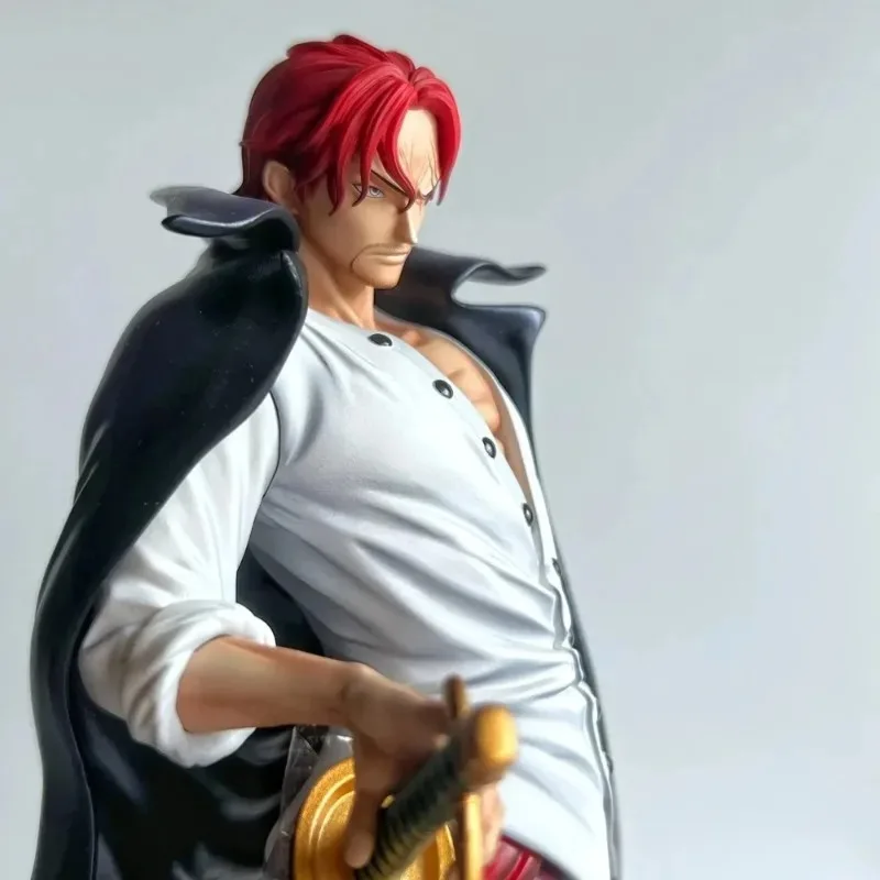 Anime One Piece Figure Shanks Statue Red Hair Pirate Four Emperors PVC Model GK Action Figure Collectible Ornaments Boy Toy Gift