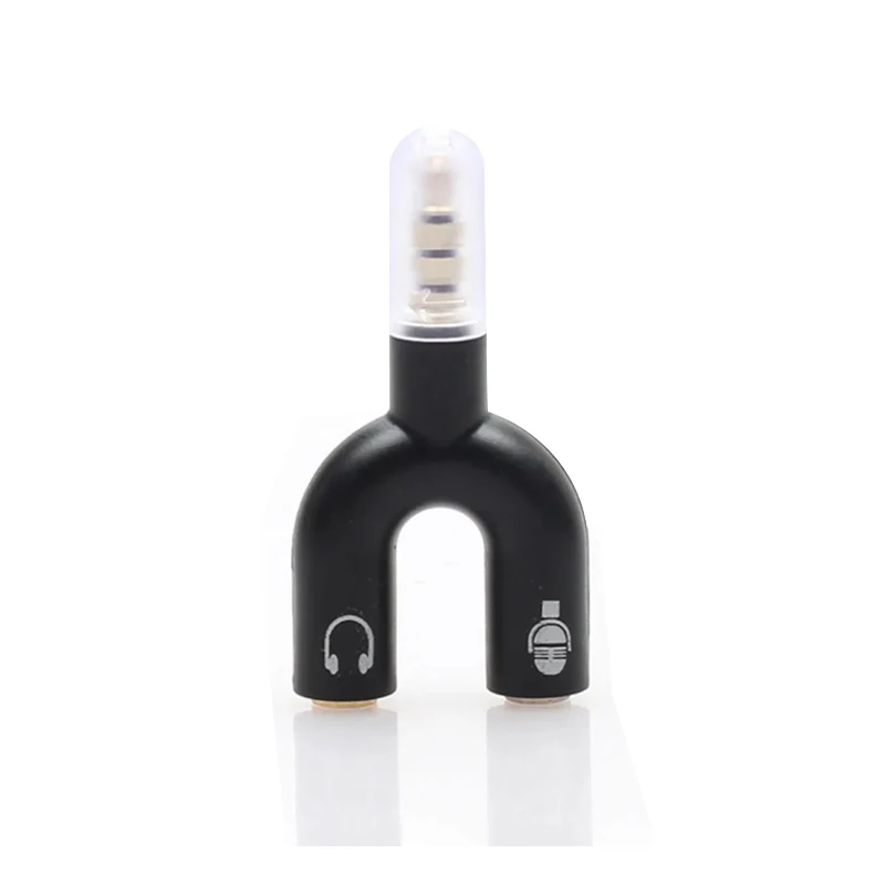 3.5mm headphone splitter microphone adapter U-shaped stereo 3.5mm1-2 audio Splitter Adapter, for PS4 PC Laptop Ear Headset Cable image 6