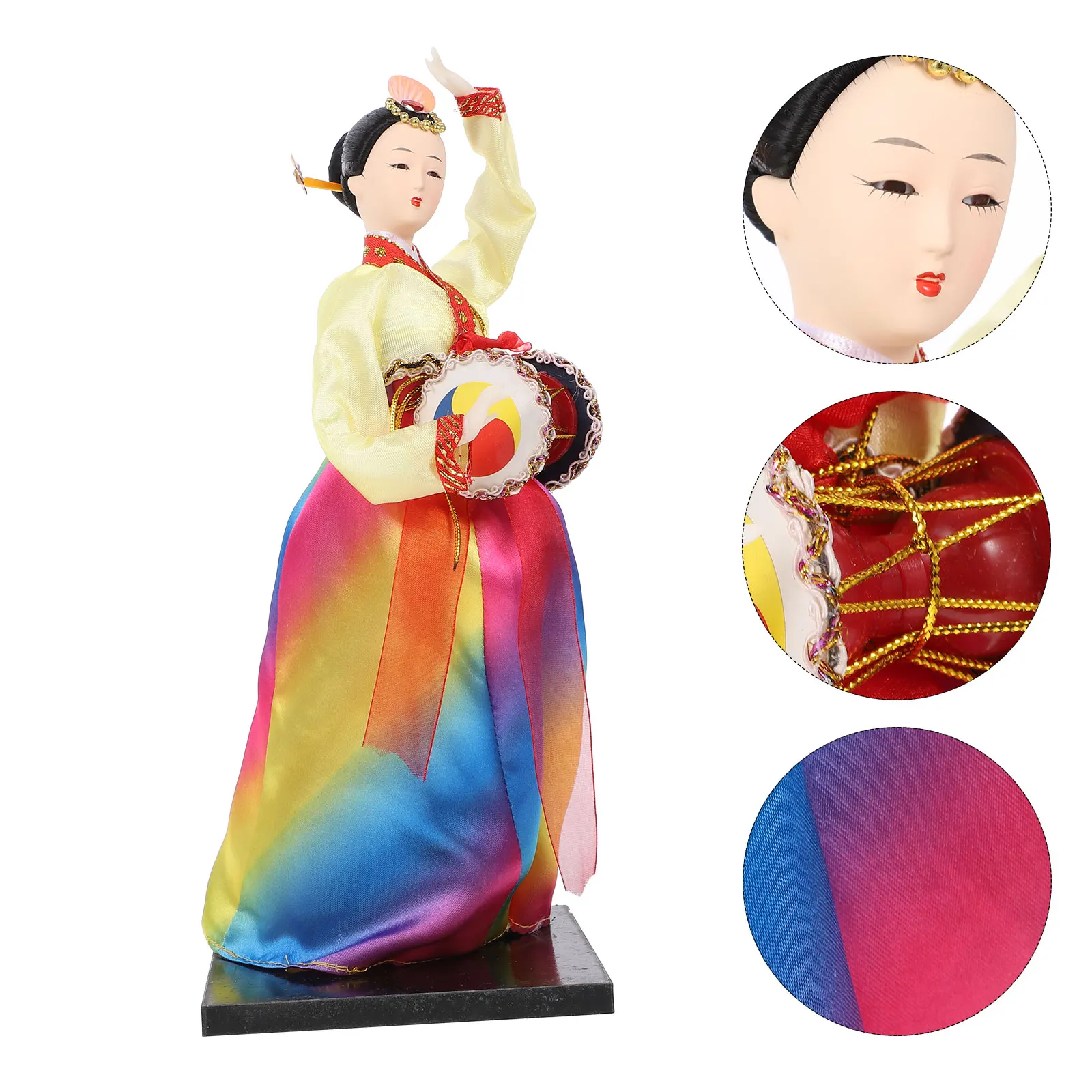

Korean Hanbok Figurine Creative Wedding Colorful Plaster Crafts Unique Decorative Effects Home Office Bedroom Living Room