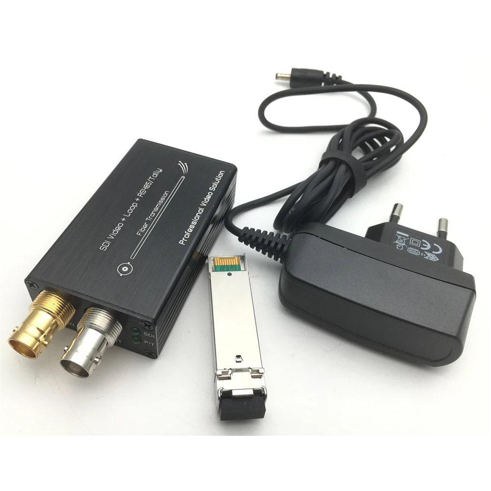 1Ch Mini 3G-SDI Fiber Optic Converter with Tally and Loopback,1080P@60Hz 3G SDI Fiber Transceiver Including LC BIDI SFP