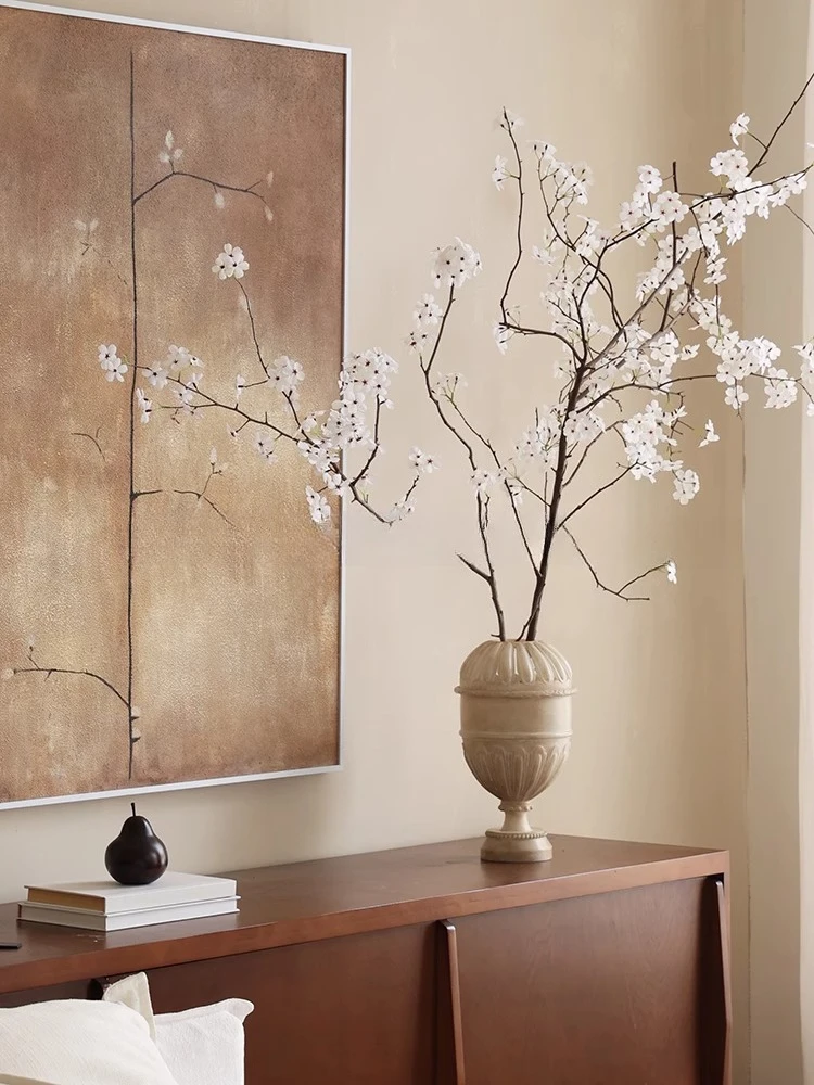 Factory Direct 2026 Top RatedImitation jade old French retro vase high-end flower pot flower ware European-style villa high-end