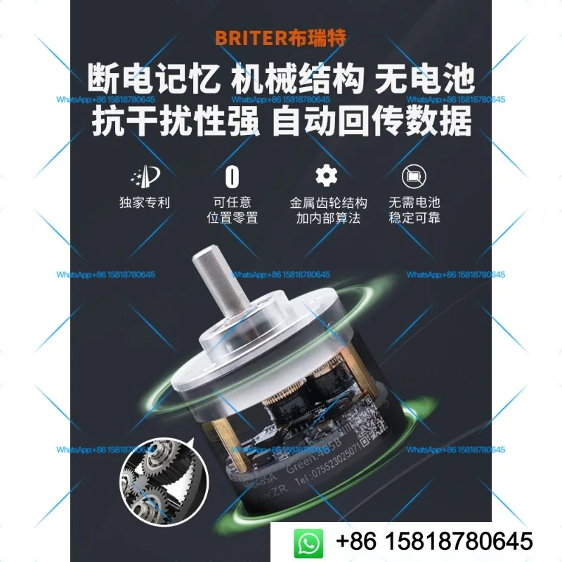 multi-turn rotation angle sensor high precision 485 SSI   Briter  single-turn absolute encoder speed measurement