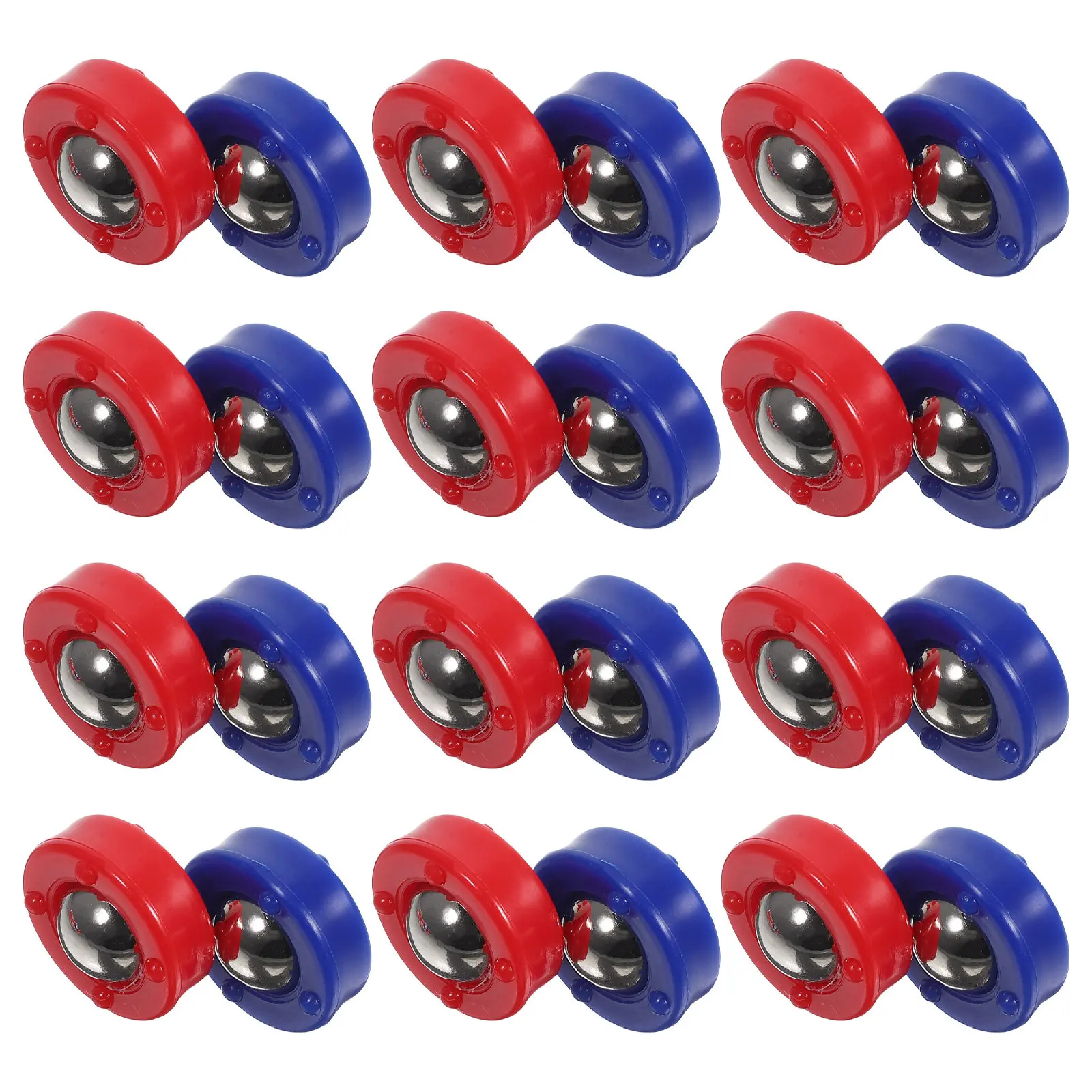 

24Pcs Shuffleboard Pucks Set Plastic Steel Mini Curling Board Tabletop Rollers Replacement Supplies for Indoor Outdoor Games