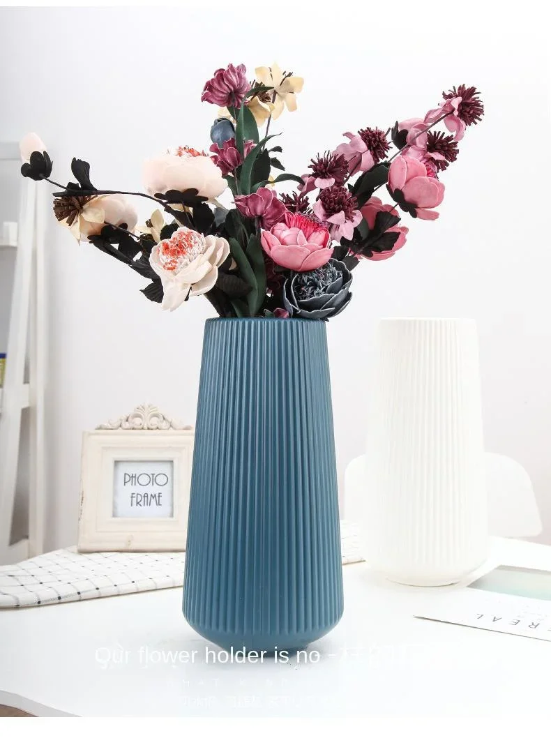 

Large plastic vase dry and wet flower arrangement container flowers art flower decoration imitation glaze vase arrangement