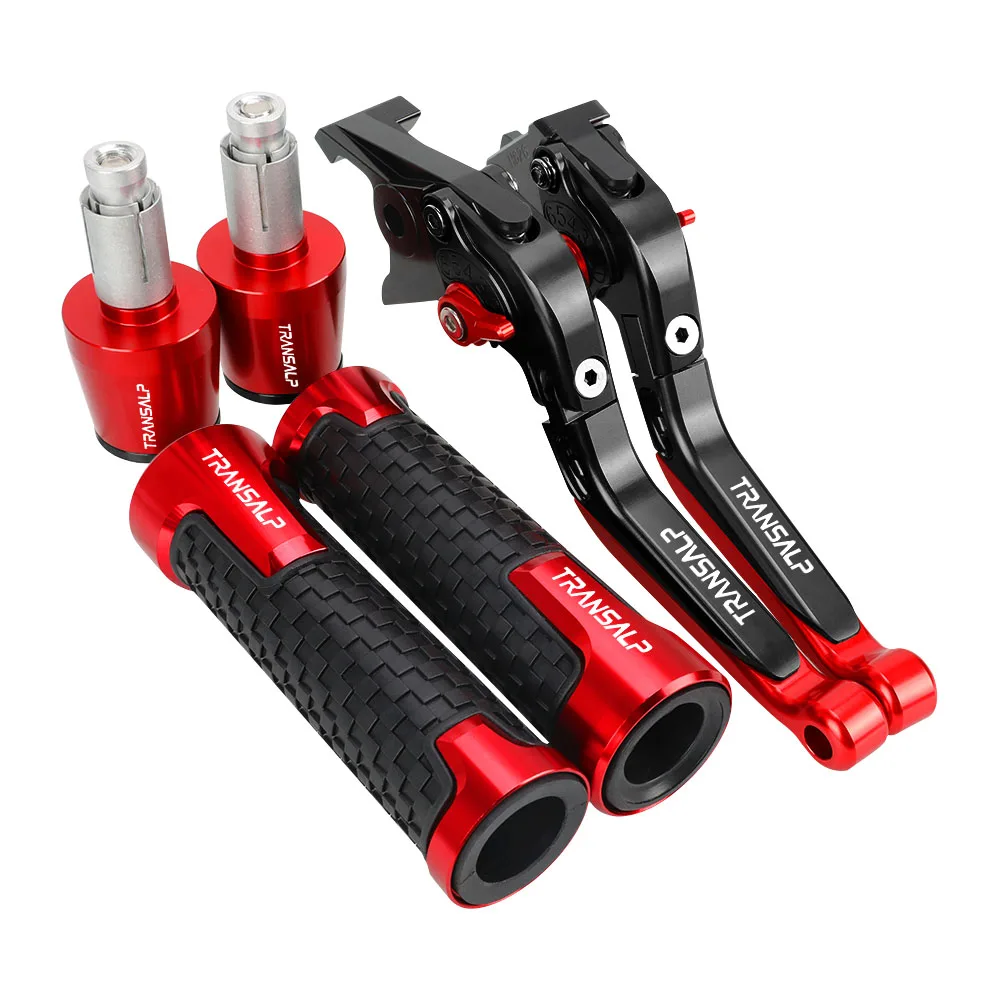 

7/8"22MM Handlebar Grips Handle Bar Grip Ends Plugs For Honda XLV 600 650 700 TRANSALP XL600V XL650V XL700V Brake Clutch Levers