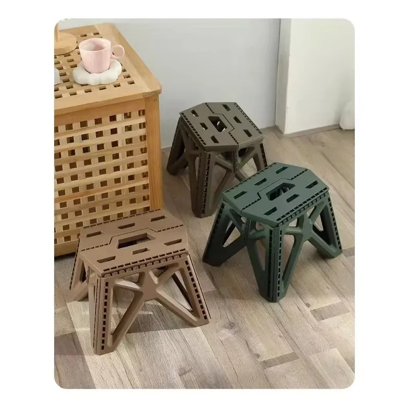Portable Folding Stool with Strong Load Support, Sturdy Construction for Outdoor Adventures, Camping, Fishing, and Beach Trips image 6