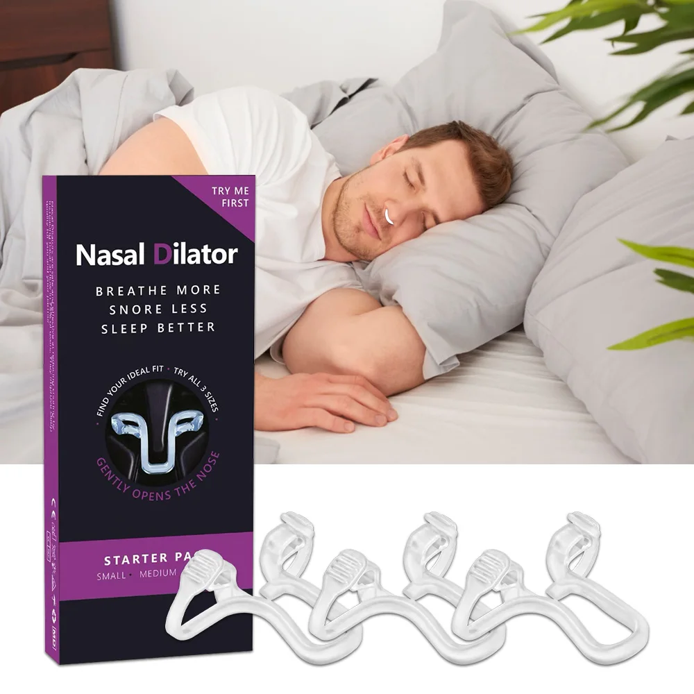 

3 sizes Nasal Dilator Improve Nose Vent Ease Breathing Relieve Snore Silicone Anti Snoring Nose Clip for Sleep Snore Solution