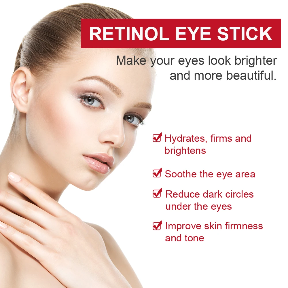 Lakerain Retinol Anti-wrinkle Eye Cream Anti Puffiness Remove Dark Circles Eye Bags Stick Fade Fine Line Moisturizing Skin Care