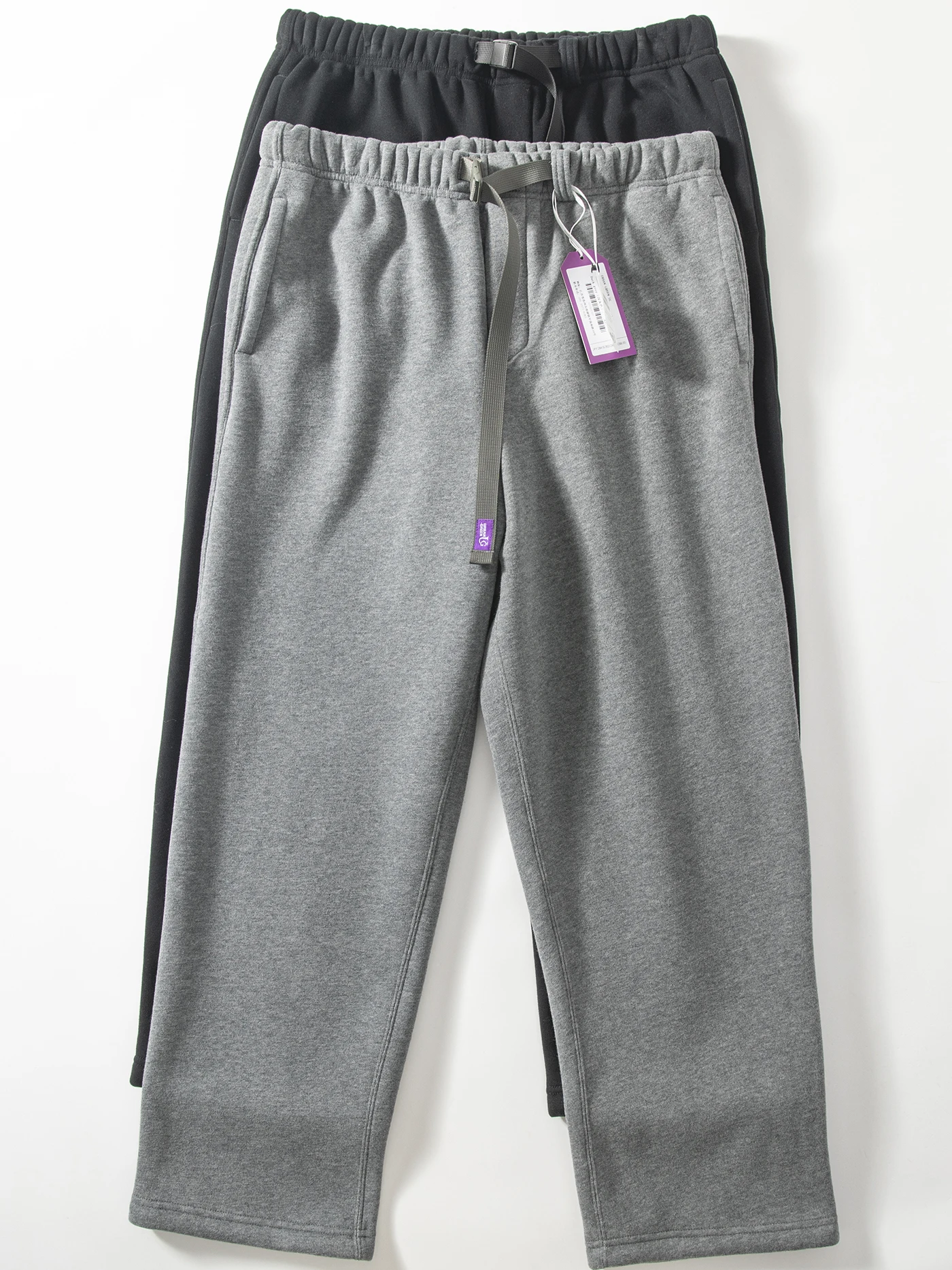 

Thiened Fce Lined Wide Leg Pants Men's Winter Sportswear Casual Straight Cut Warm Trousers Comfortable Cotton Blend