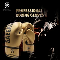 3 Colors Grappling Glove 8 10 12 14 16oz Professional Kick Boxing Gloves PU Karate Muay Thai Guantes MMA Sanda Training De Boxeo