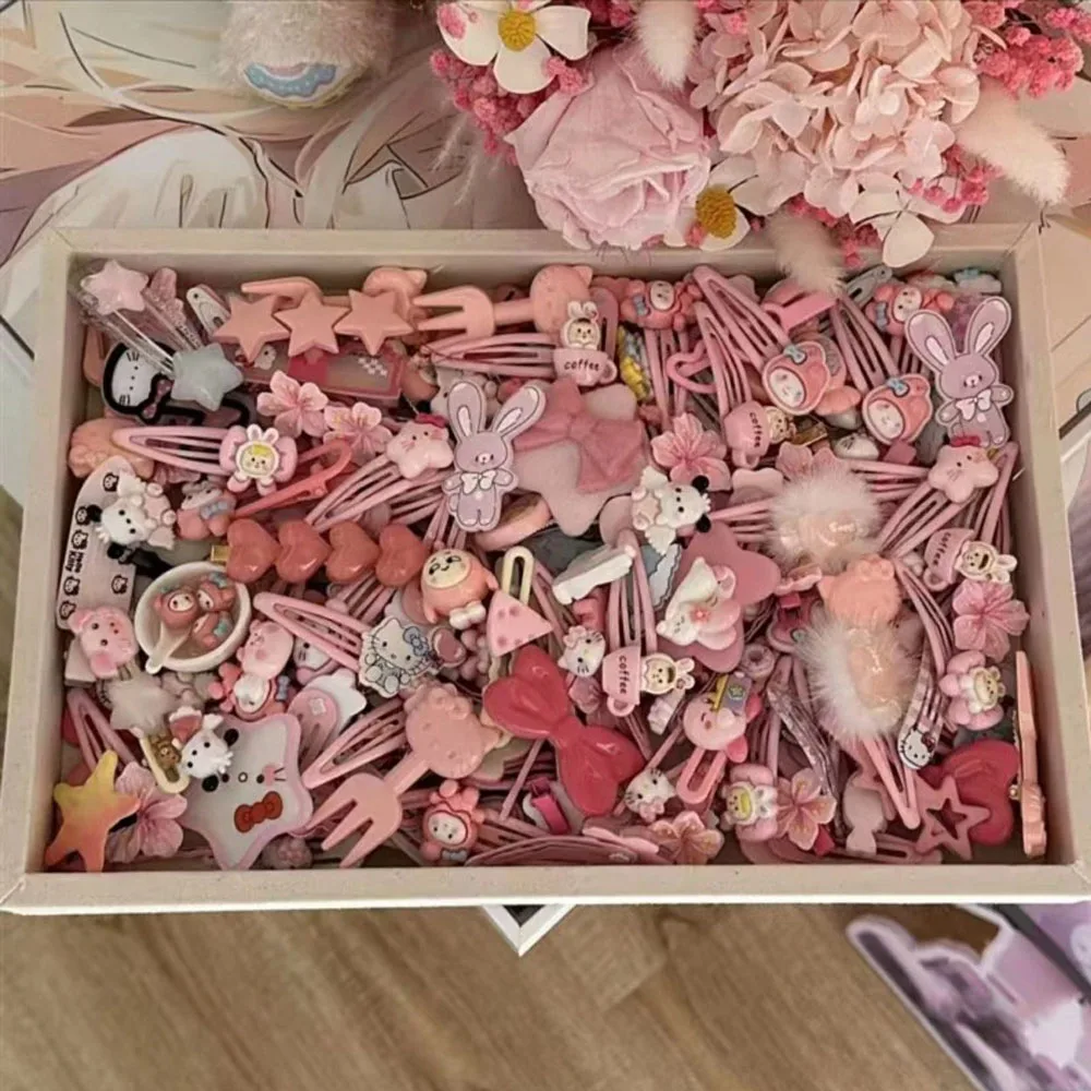 Conjunto de pinzas para el cabello Y2K para mujer y niña, accesorios para el cabello de color rosa, Clip de borde sin costuras, horquilla de belleza dulce, pinzas para el cabello a la moda, 10-50 Uds.