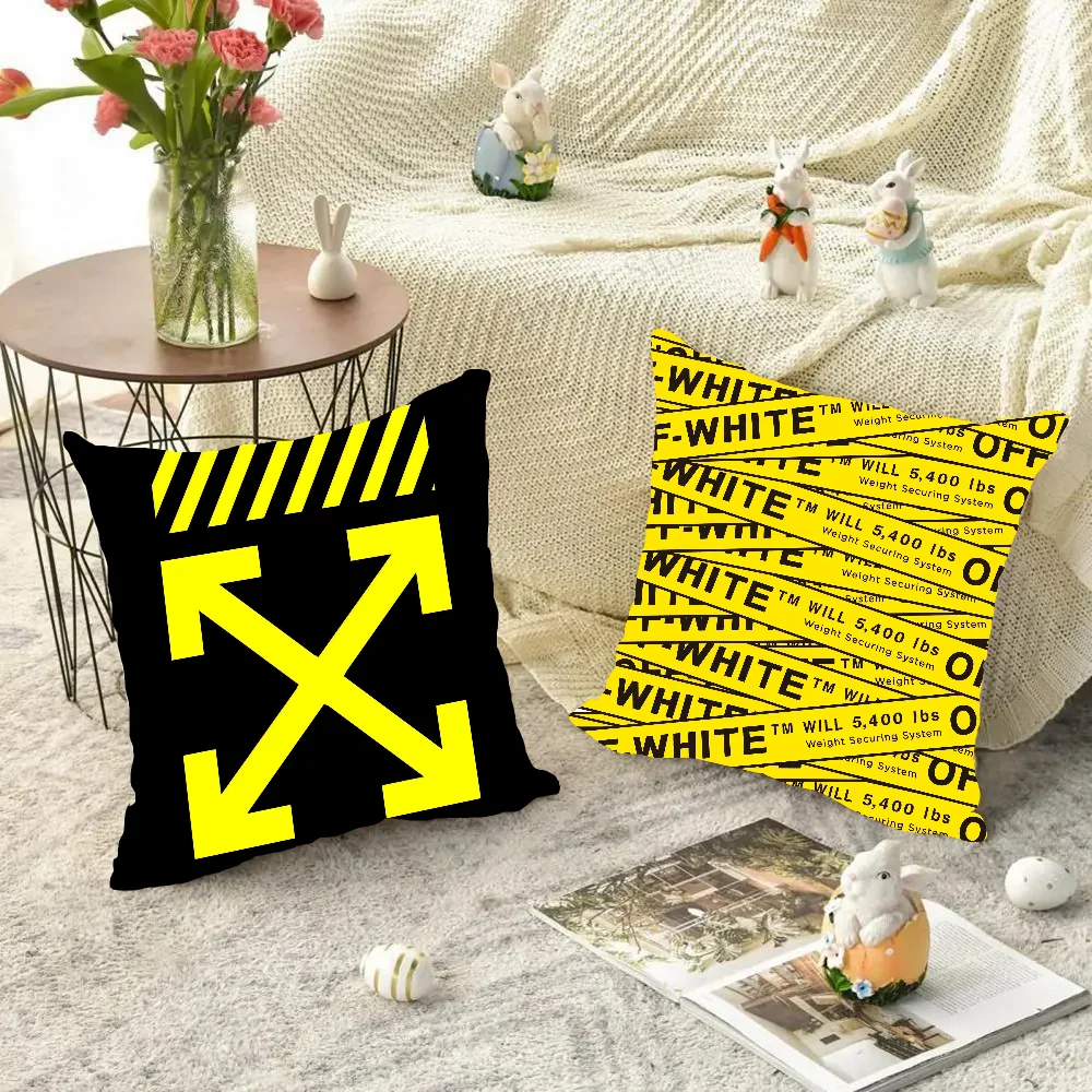 1pc O-off-White Aesthetic Pillow Case Square Pillow Bedroom Sofa Leisure Comfort Cushion Car Living Room Home Decoration 40X40