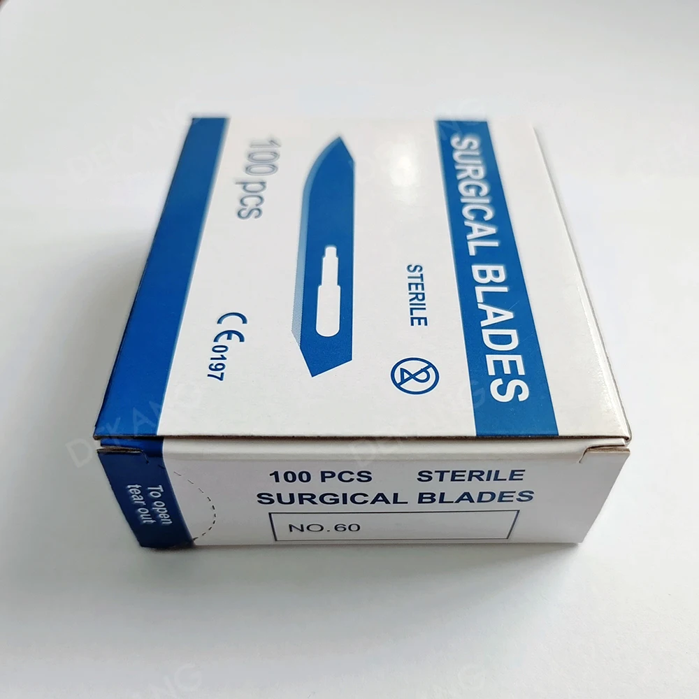 Längliche und verdickte, scharfe und hochharte Einzelklinge aus Edelstahl mit unabhängiger Verpackung