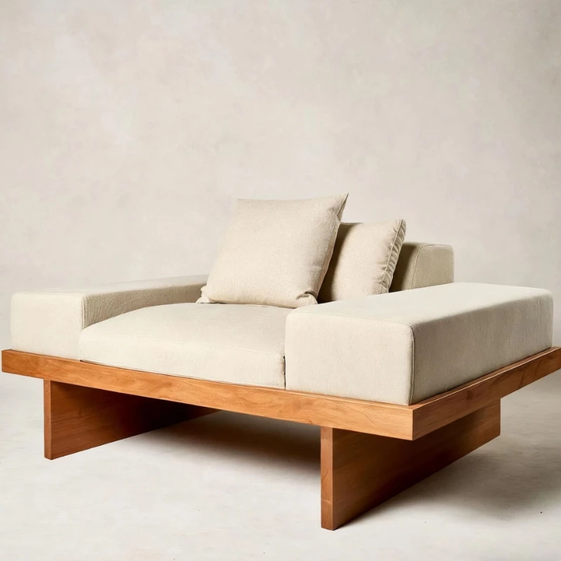 

Medieval solid wood fabric homestay sofa coffee table combination living room club model room hotel sales office reception