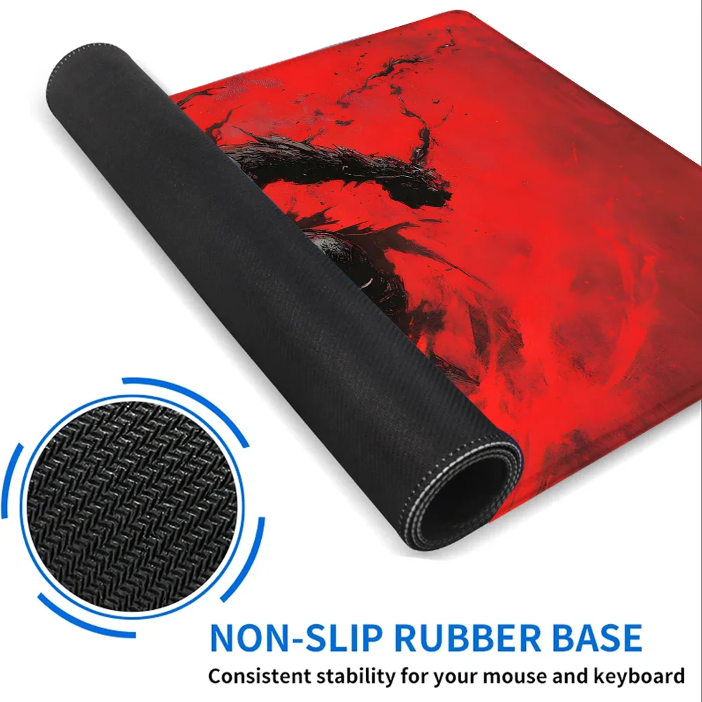 1 Buah Alas Mouse Besar Alas Meja Keren Alas Meja Dasar Karet Antiselip Alas Mouse Tepi Dijahit untuk Hadiah Pekerjaan Rumah untuk Teman Pria