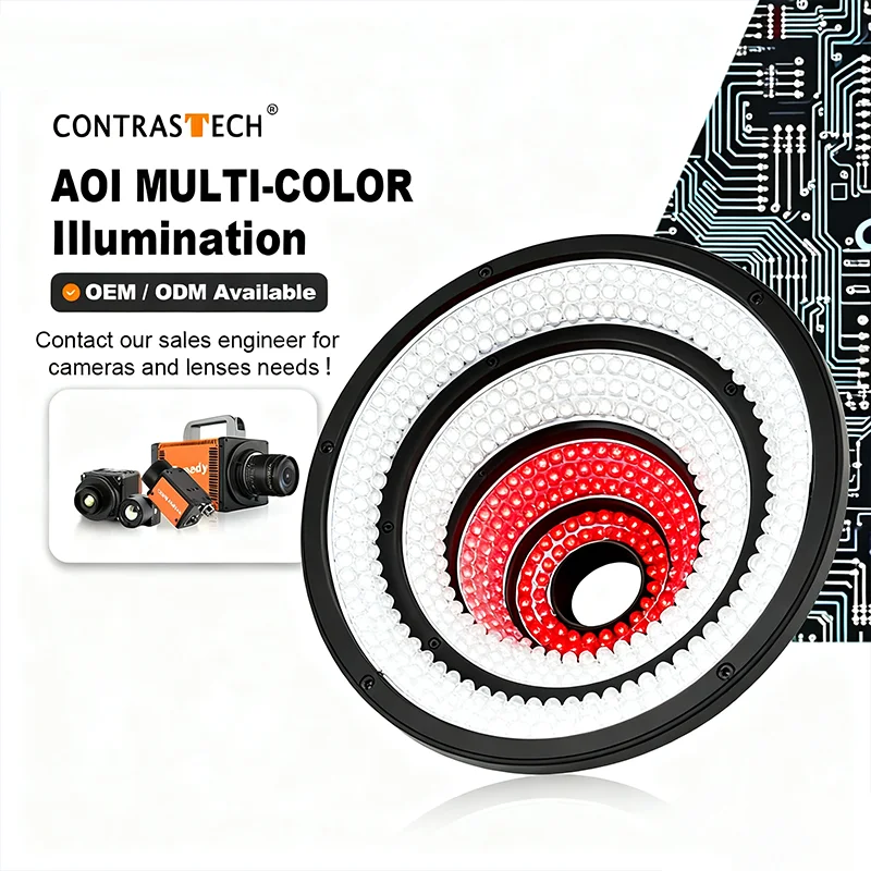 

24V RGB LED AOI Multi-Color Industrial Grade Machine Vision Light IP65 Waterproof Customizable For PCB Soldering Inspection