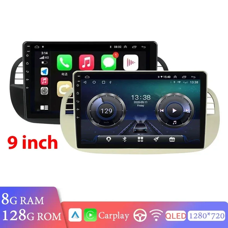 

Android 13 Car DVD Player for FIAT 500 2007- 2014 Multimedia GPS Navigation 2 Din Car Radio Stereo Autoaudio WIFI DSP carplay