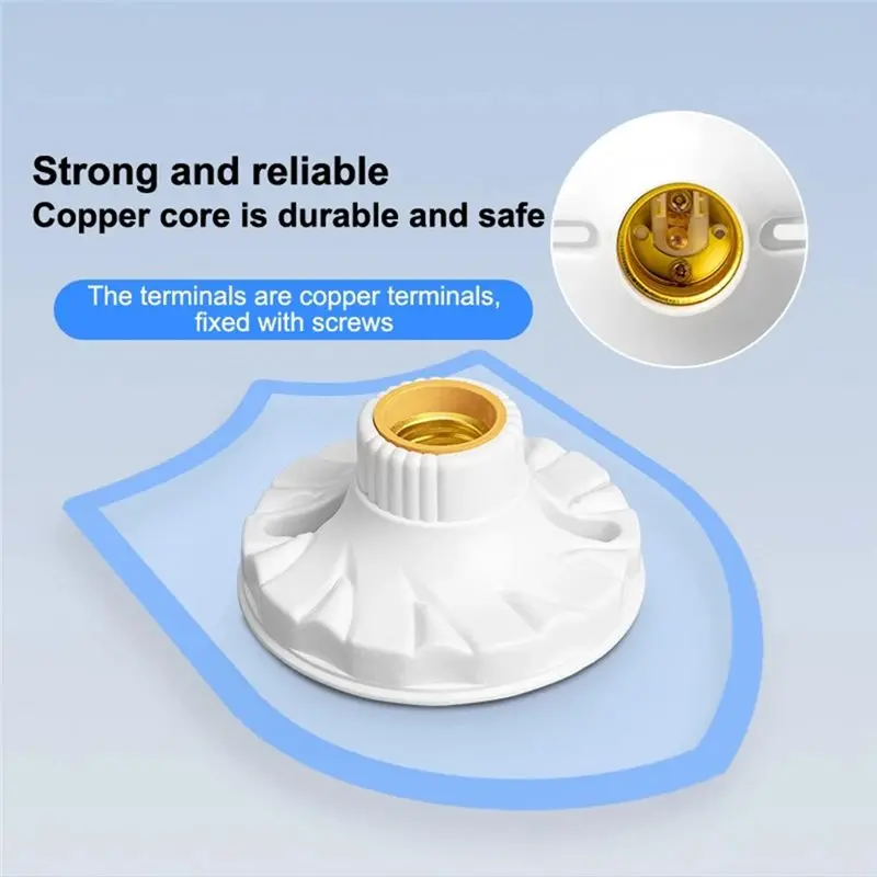 A03F-E27 250V Ceiling Mounted Lamp Holder Socket, Bulb Base For Home Lighting Projects