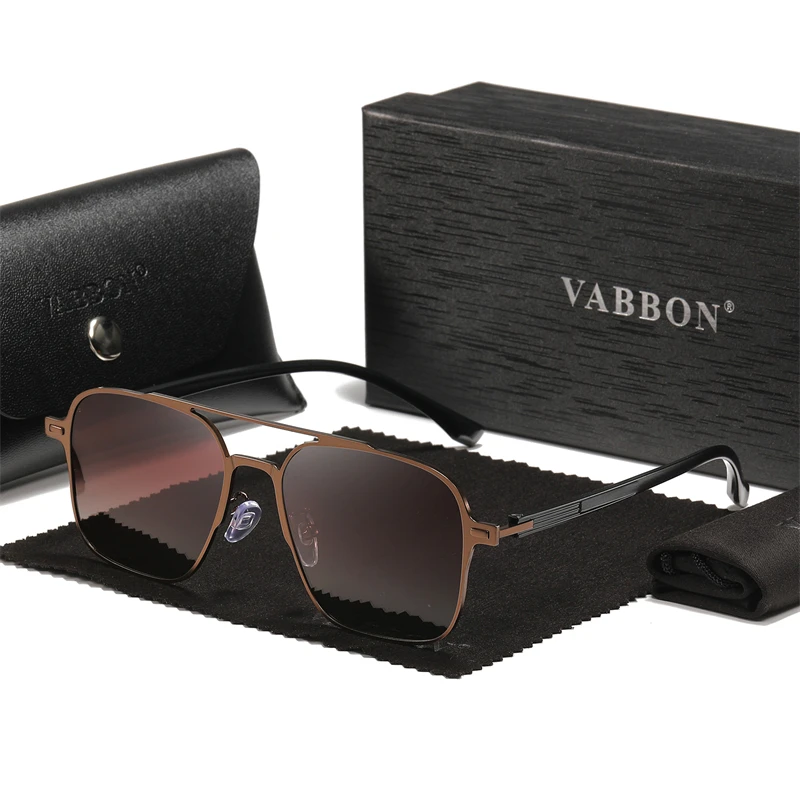 Vabbon جديد الاستقطاب النظارات الشمسية الرجال جسر مزدوج النظارات الشمسية الأشعة فوق البنفسجية حماية في الهواء الطلق الصيد نظارات للقيادة، هدية مميزة 9470