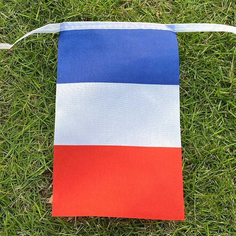 Aerlxemrbrae 20 teile/los frankreich bunting fahnen 14x21cm Wimpel frankreich String Banner Ammern Festival Party Urlaub