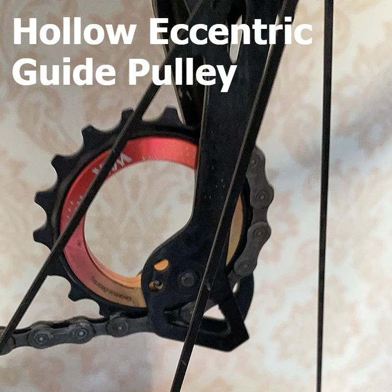 

VXM Rear Derailleur Hollow Eccentric Guide Pulley 18T with Full Ceramic Bearings Hollow Large Gear Supports 9/10/11/12 Speed