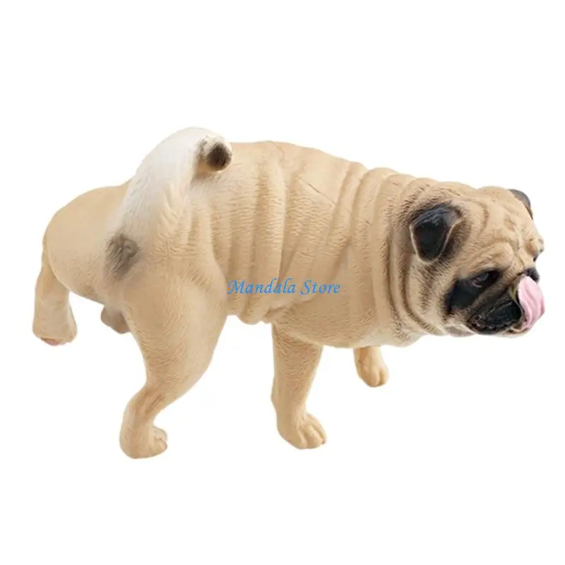 U2JC PVC Display Figure, Single Piece Animal Statue Dog Figurine for Shelf Styling, Desk Placement and Home Display Use