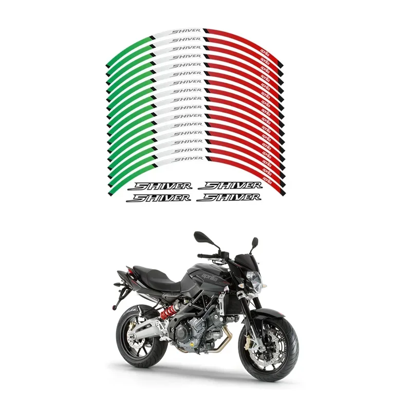 FOR Aprilia Shiver 750 900 Motorcycle Parts Contour Wheel Decoration Decal Sticker Red -3