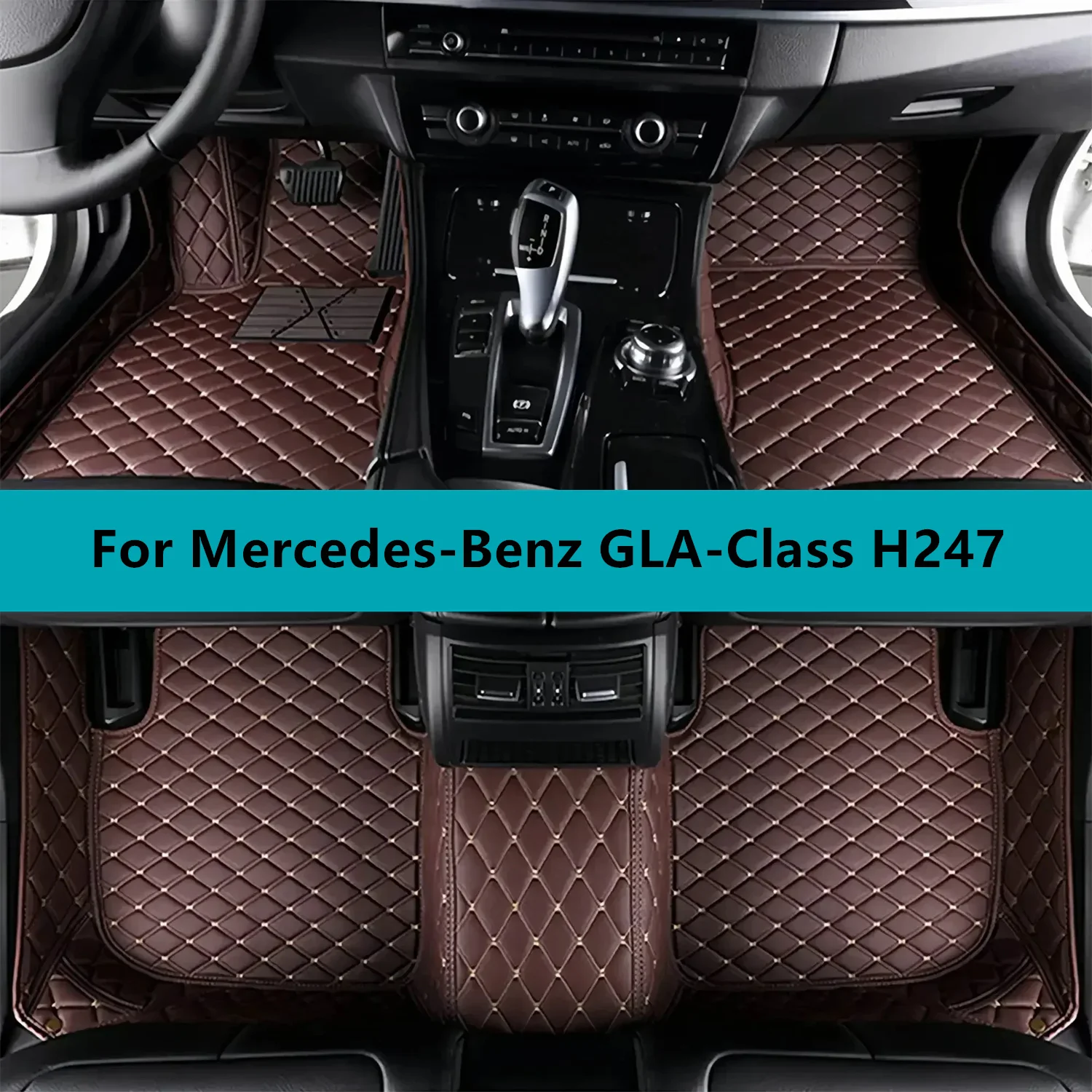 

Кожаные автомобильные коврики на заказ для Mercedes-Benz GLA-Class H247 2020 2021 2022 2023, всепогодные водонепроницаемые автомобильные коврики