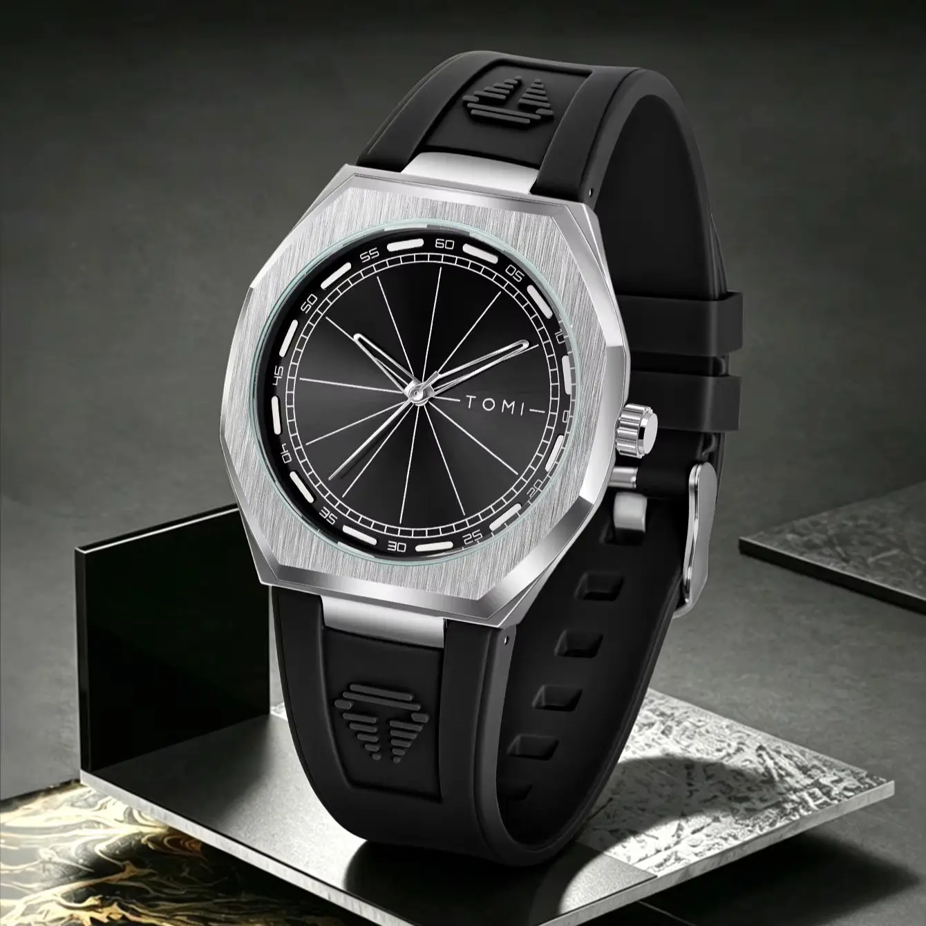TOMI Men's Quartz Watch Trendy Minimalist Business Wristwatch Elegant Timepiece for Casual Occasions