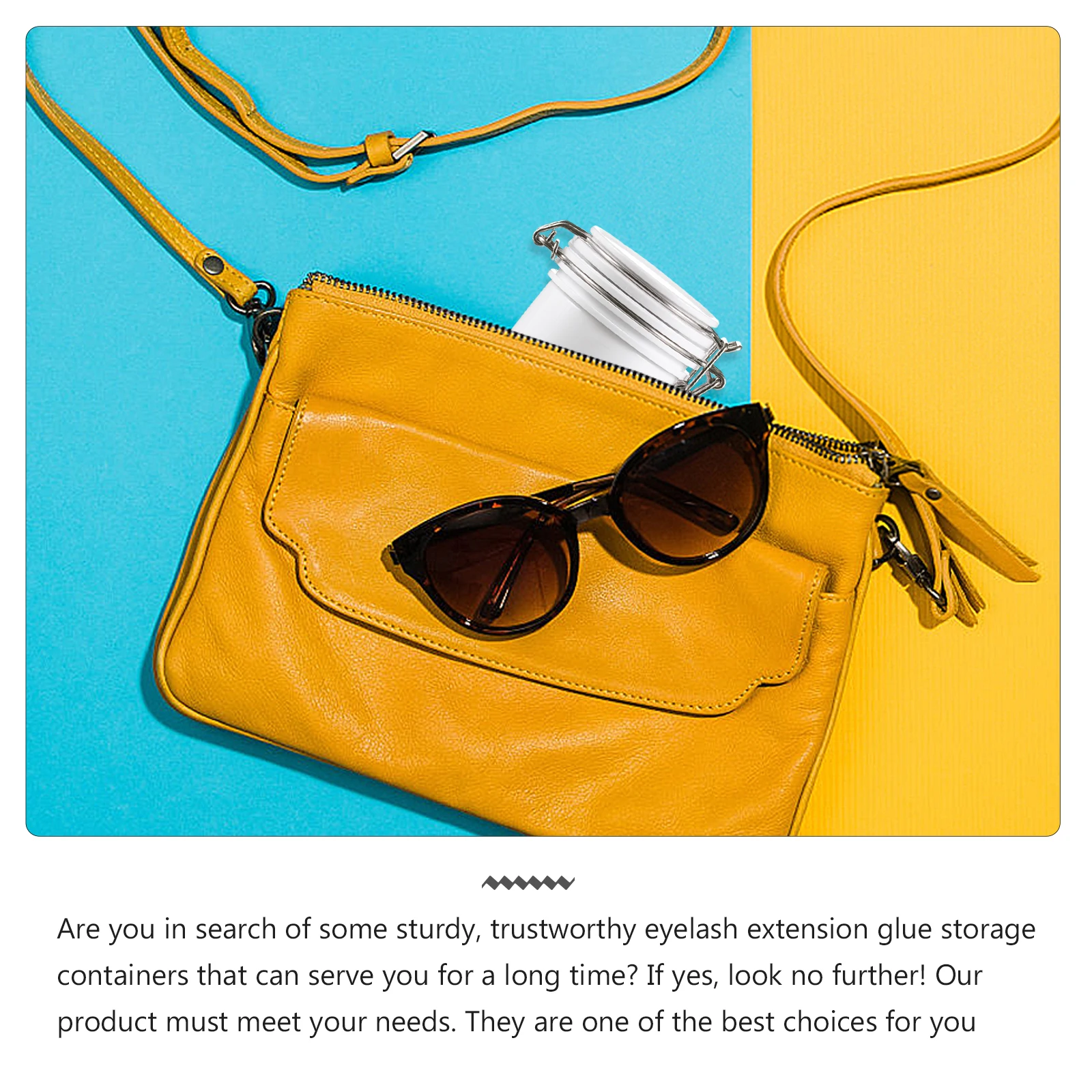 

3pcs Eyelash Glue Storage Jar Sturdy Durable Container For Eyelash Extension Grafting Case Curved Hole Design Small Size