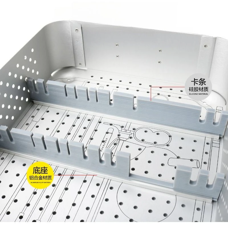 Lab Sterilization Box,Sterilization Basket,Lab Aluminum Alloy Storage Box,High Temperature and High Pressure Plasma Resistance s