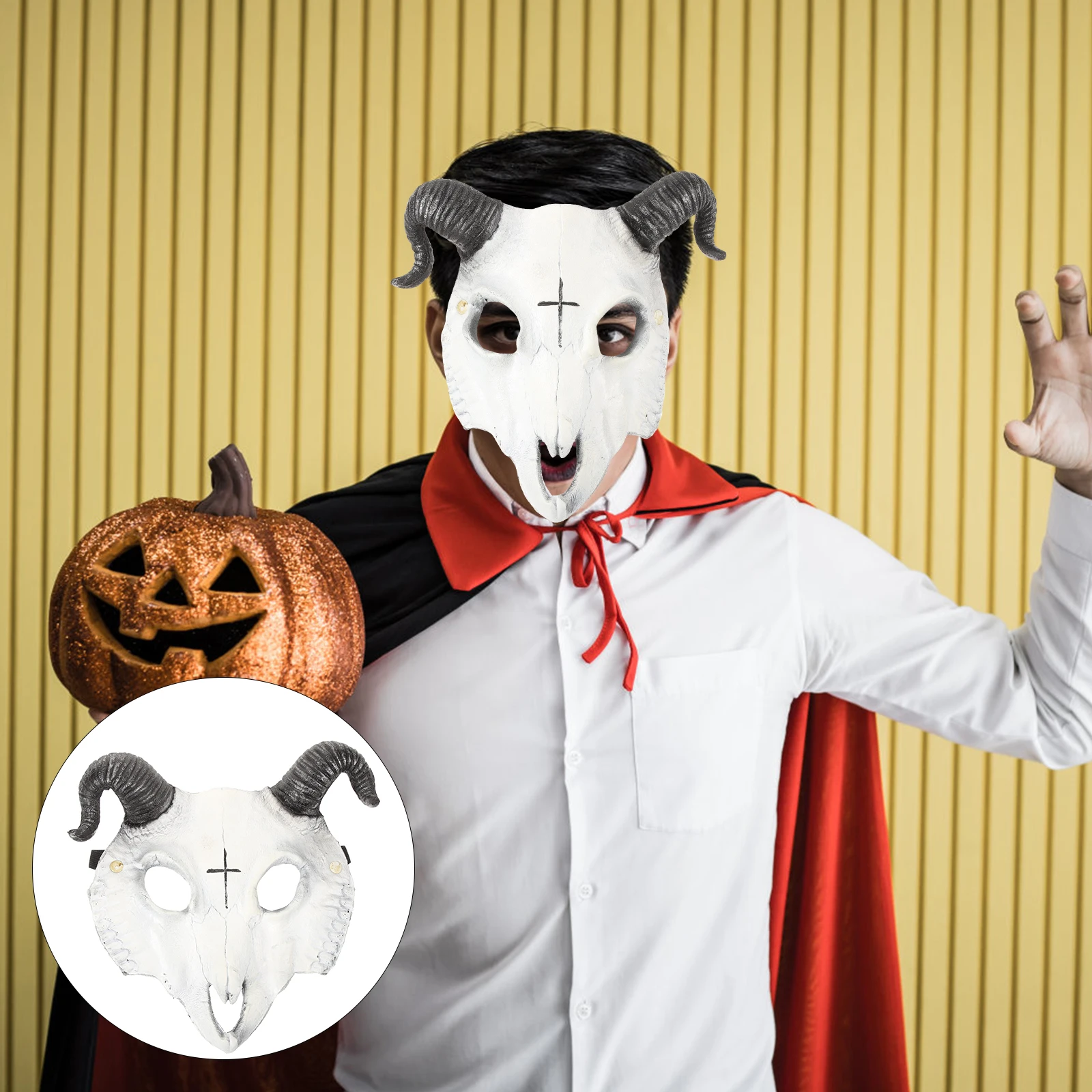

3D Mask Halloween Animal Costume Creepy Masks Scary Cosplay Sheep Skull