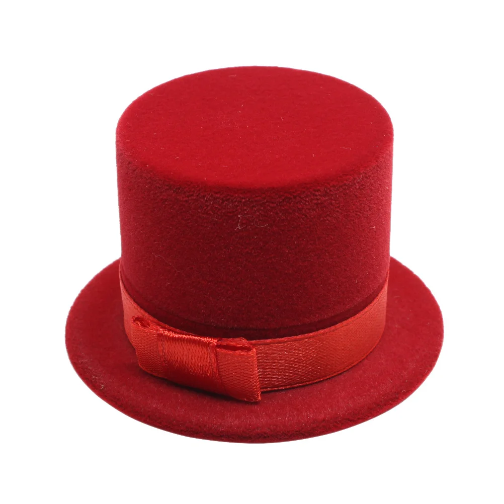 2 قطعة قبعة عيد الميلاد صناديق حلقة مجوهرات إبداعية منظم تخزين المحمولة هدية الحال بالنسبة قلادة سوار أقراط قلادة #6